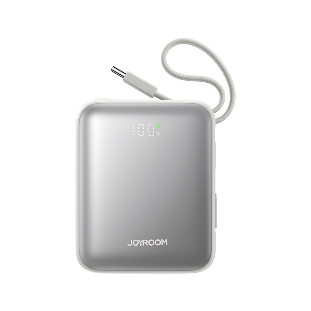 Powerbank Joyroom JR-PBF27 10000mAh 22.5W με Ενσωματωμένα Καλώδια USB-C και Lightning Λευκό | www.lightgear.gr
