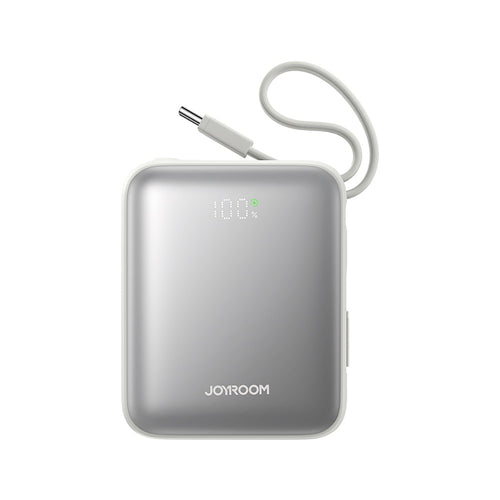 Powerbank Joyroom JR-PBF27 10000mAh 22.5W με Ενσωματωμένα Καλώδια USB-C και Lightning Λευκό | www.lightgear.gr