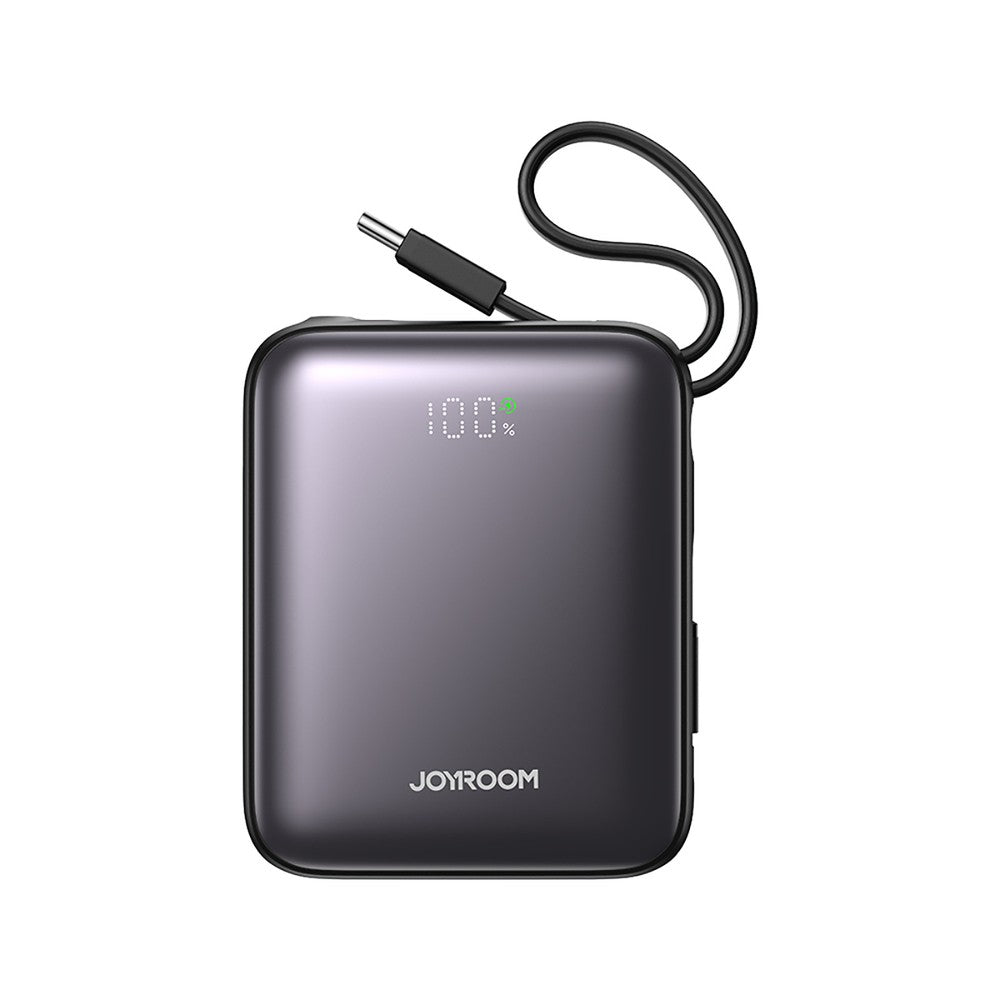 Powerbank Joyroom JR-PBF27 10000mAh 22.5W με Ενσωματωμένα Καλώδια USB-C και Lightning Μαύρο | www.lightgear.gr