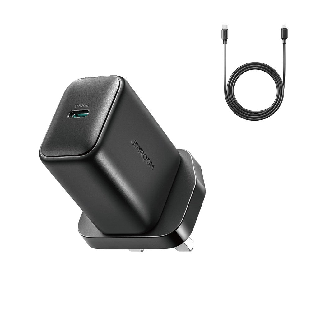 Επιτοίχιος Φορτιστής Joyroom JR-TCF23 25W με USB-C Cable 1m Μαύρο | www.lightgear.gr