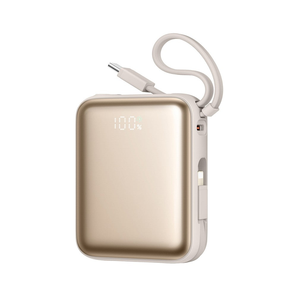 Powerbank Joyroom JR-PBF27 22.5W 10000mAh με 2 Ενσωματωμένα Καλώδια Χρυσό | www.lightgear.gr