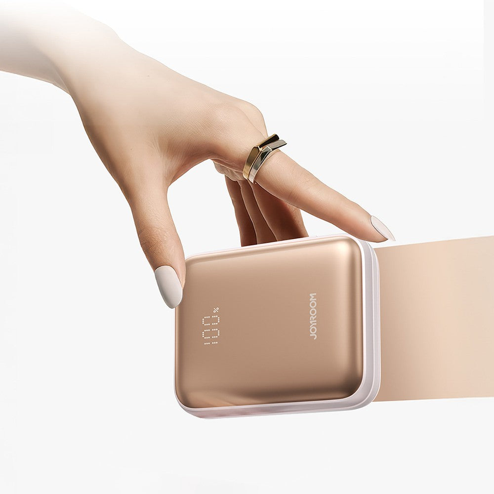 Powerbank Joyroom JR-PBF27 22.5W 10000mAh με 2 Ενσωματωμένα Καλώδια Χρυσό | www.lightgear.gr