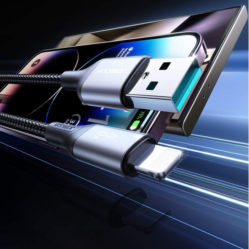 Καλώδιο Joyroom S-A28 Flash Series 3A USB-A - Lightning 2m Μαύρο | www.lightgear.gr