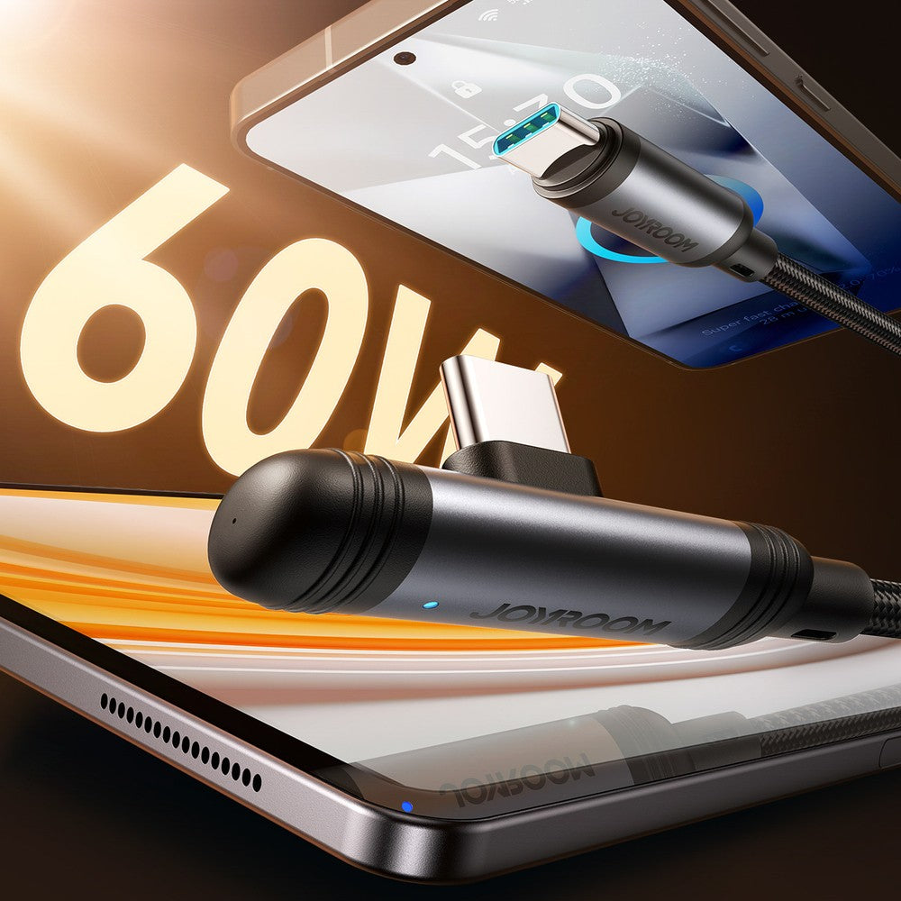 Καλώδιο USB-C - USB-C Joyroom S-A56 EnjoyX Series 60W 1.2m Μαύρο | www.lightgear.gr