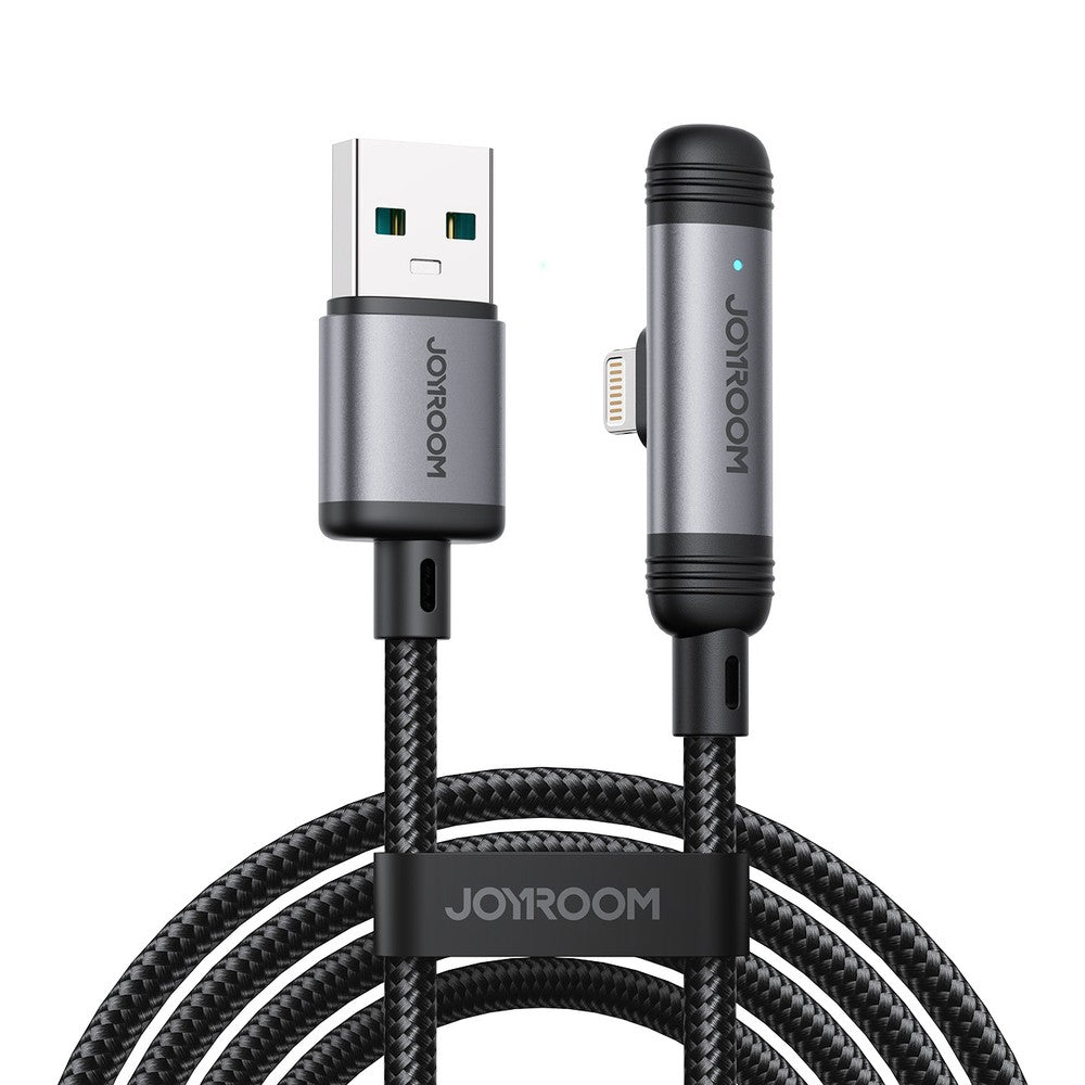 Καλώδιο Joyroom S-A56 EnjoyX Series 90° USB-A - Lightning 3A 1.2m Μαύρο | www.lightgear.gr