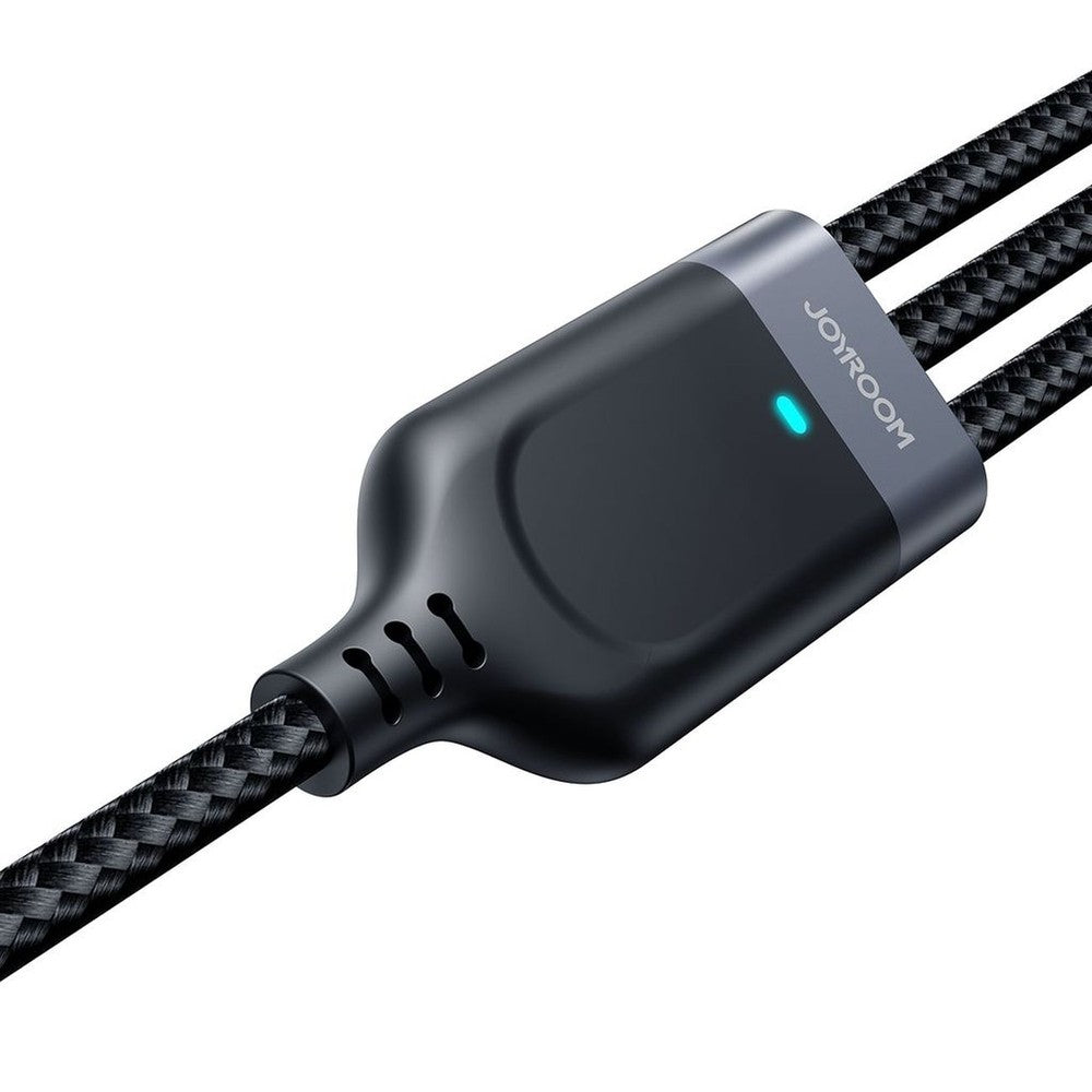 Καλώδιο 3in1 Joyroom S-A18 USB-A σε Lightning+USB-C+MicroUSB 1.2m Μαύρο | www.lightgear.gr