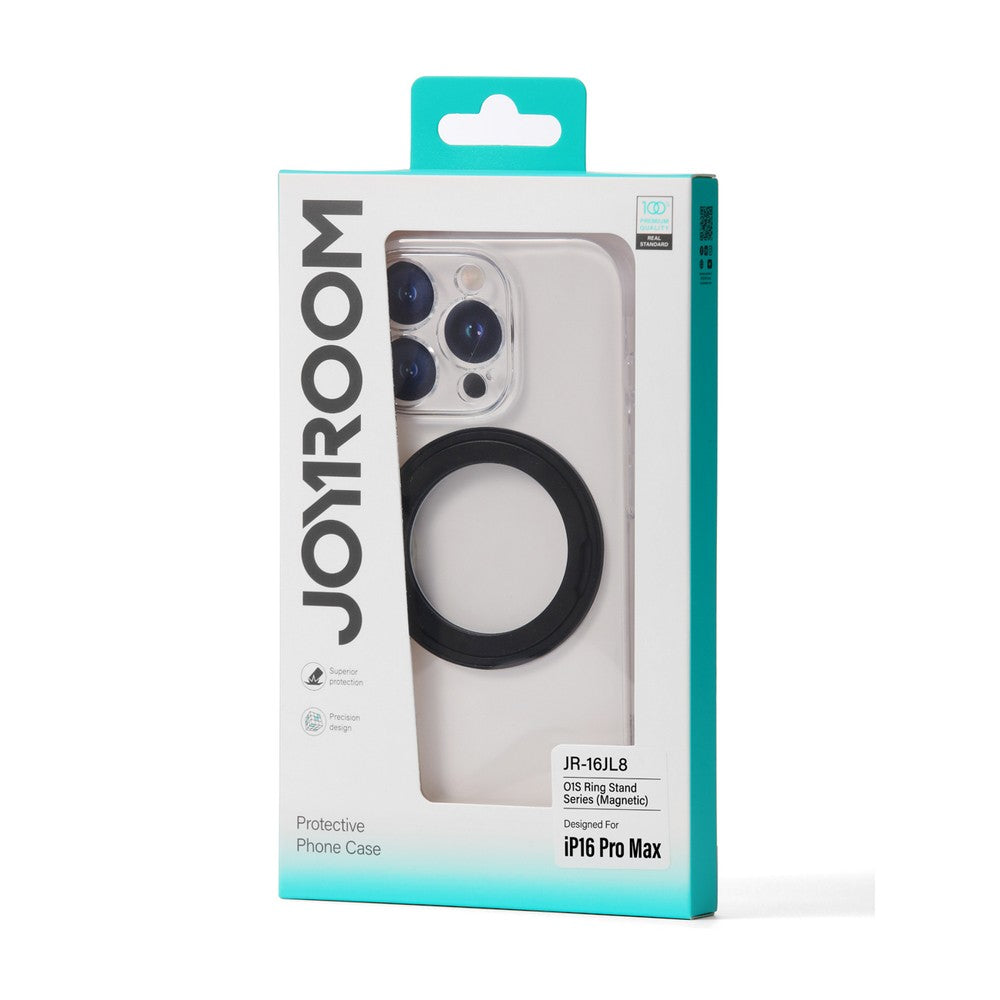 Θήκη Joyroom JR-16JL6 Ultra-Thin MagSafe Compatible με 360° Ring Stand για iPhone 16 Pro Μαύρο | www.lightgear.gr