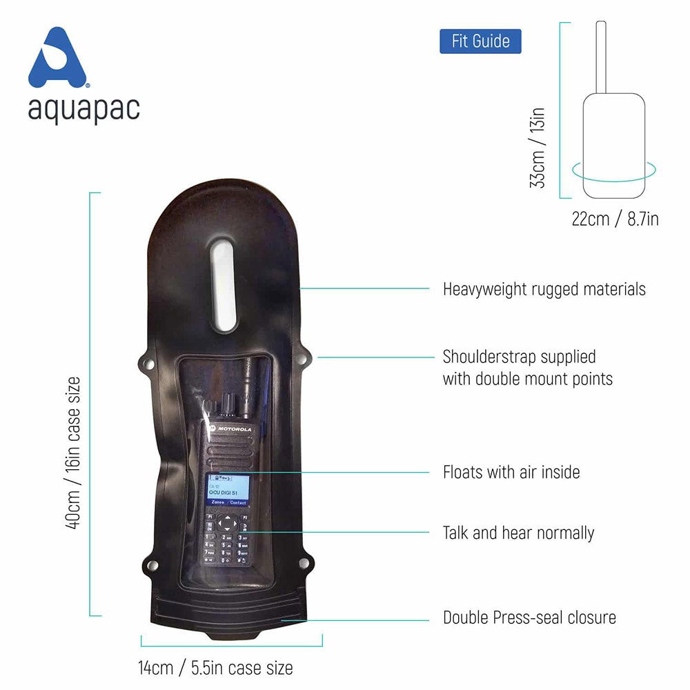 Αδιάβροχη Θήκη Aquapac VHF Radio Pro Extra Strong 242 Πορτοκαλί | www.lightgear.gr