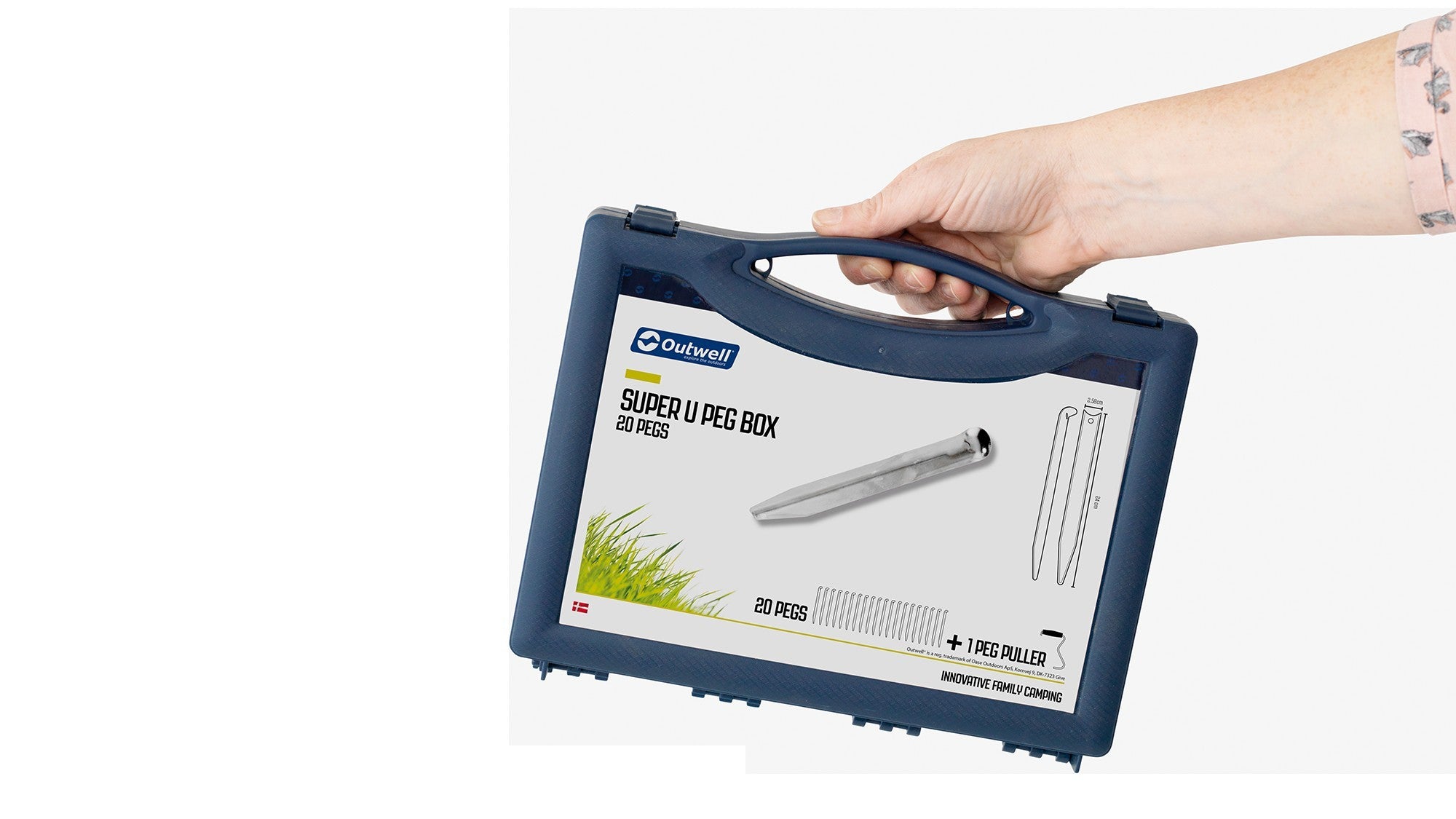 Σετ Outwell Super U-Peg με 20 Ατσάλινα Πασαλάκια, Εξαγωγέα και Θήκη | www.lightgear.gr