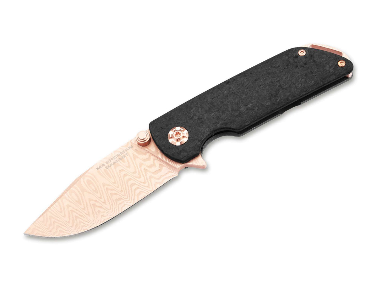 Σουγιάς Boker Solingen M4 Sherman Damast Rose Gold | www.lightgear.gr