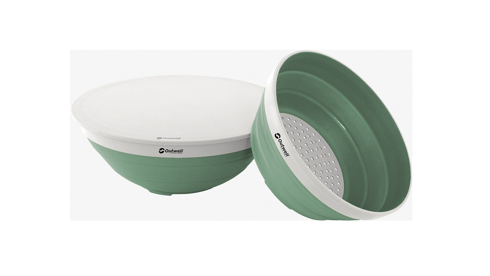 Σετ Μπολ & Σουρωτήρι Collaps Outwell Shadow Green | www.lightgear.gr