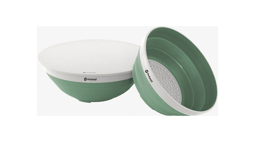 Σετ Μπολ & Σουρωτήρι Collaps Outwell Shadow Green | www.lightgear.gr