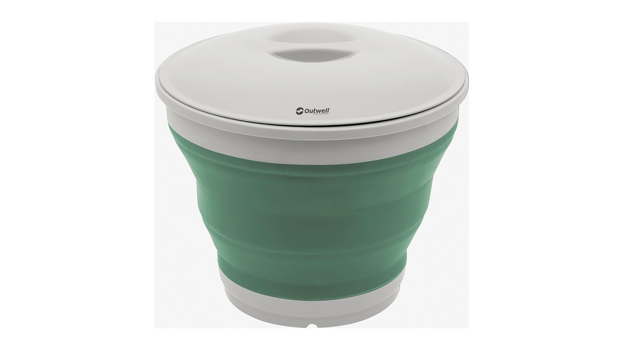 Κουβάς Πτυσσόμενος Outwell Collaps Round με Καπάκι Shadow Green | www.lightgear.gr