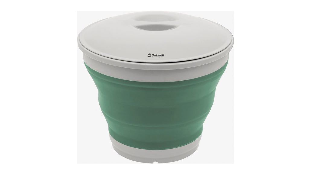 Κουβάς Πτυσσόμενος Outwell Collaps Round με Καπάκι Shadow Green | www.lightgear.gr