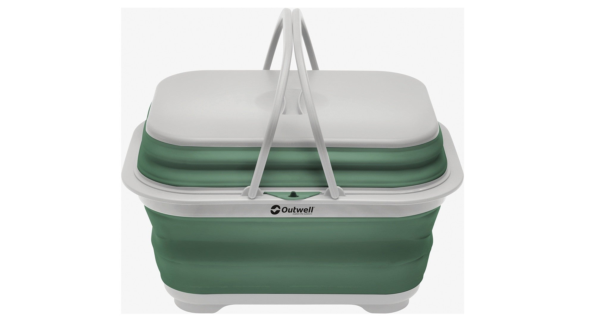 Λεκάνη Πλυσίματος Outwell Collaps με Χερούλι & Καπάκι Shadow Green | www.lightgear.gr