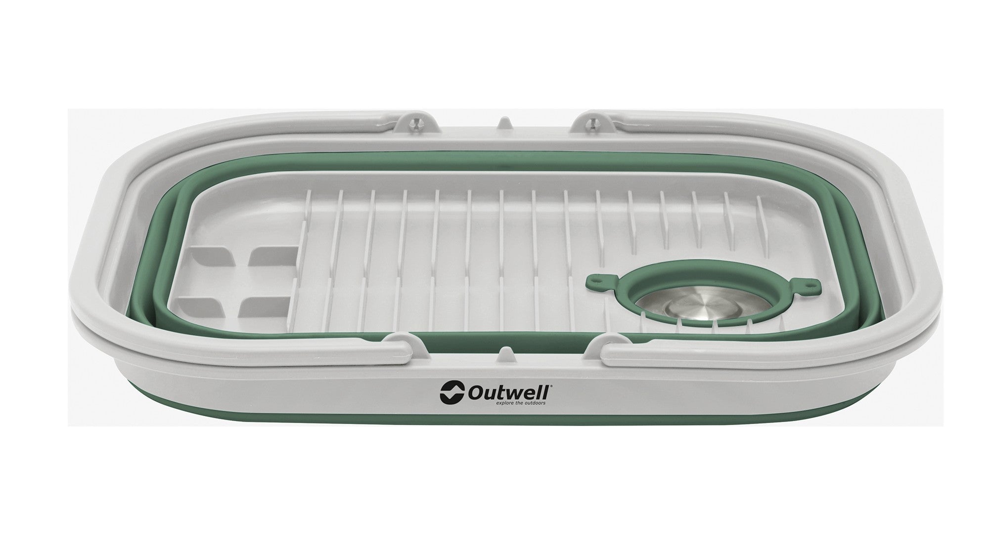 Λεκάνη Πλυσίματος Outwell Collaps με Χερούλι & Καπάκι Shadow Green | www.lightgear.gr