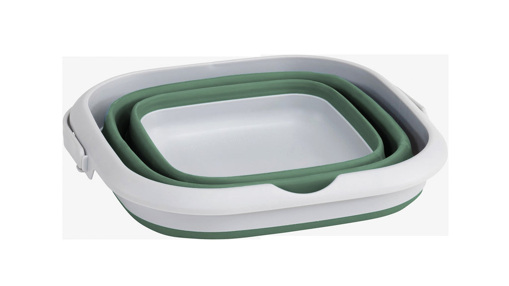 Κουβάς Πτυσσόμενος Outwell Collaps Square με Καπάκι Shadow Green | www.lightgear.gr