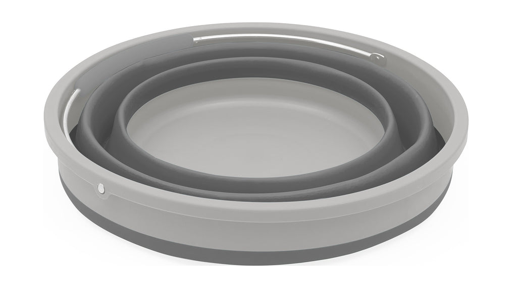 Κουβάς Πτυσσόμενος Outwell Collaps Round με Καπάκι Grey Mist | www.lightgear.gr