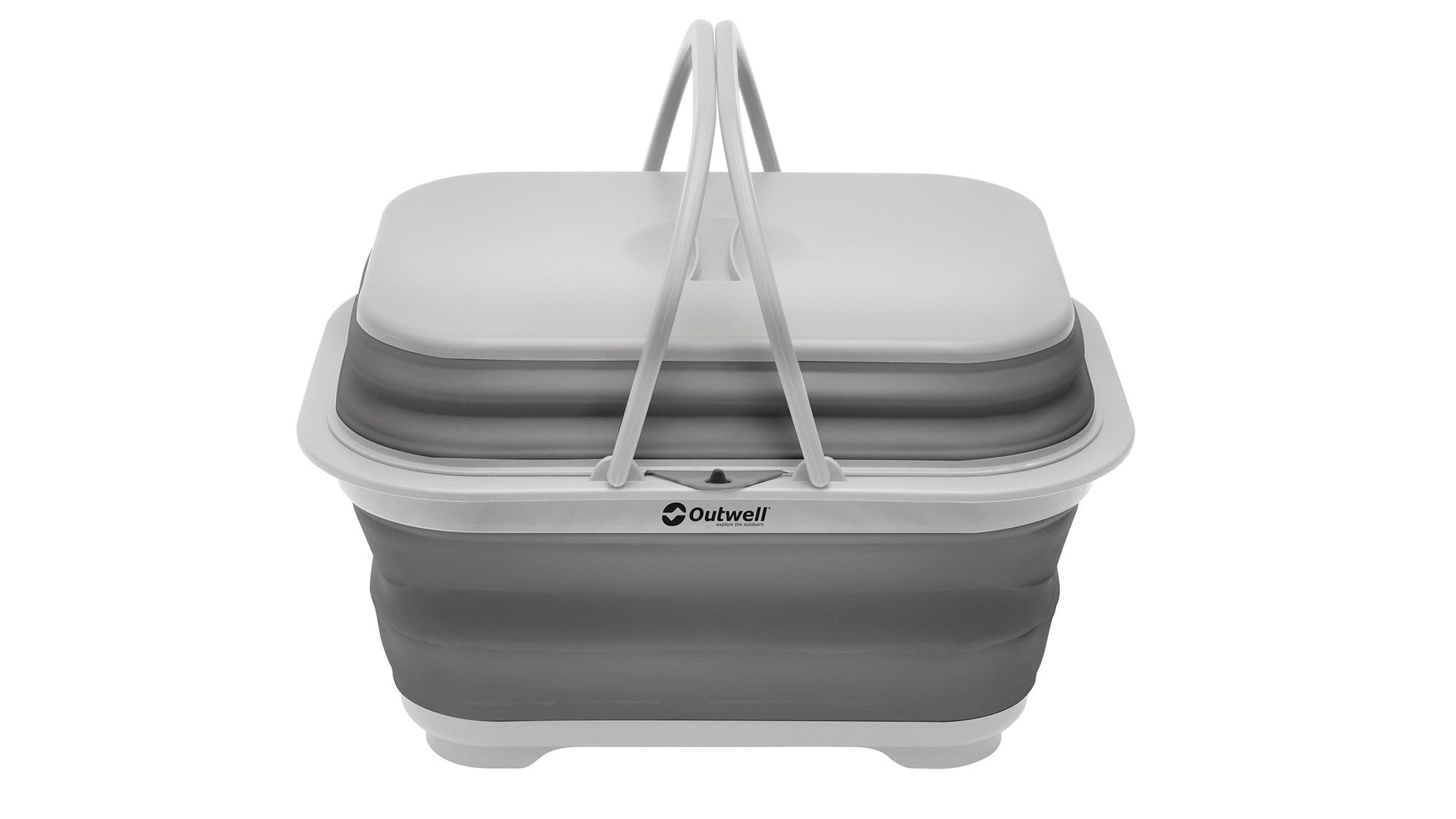 Λεκάνη Πλυσίματος Collaps Outwell με Χερούλι & Καπάκι Grey Mist | www.lightgear.gr
