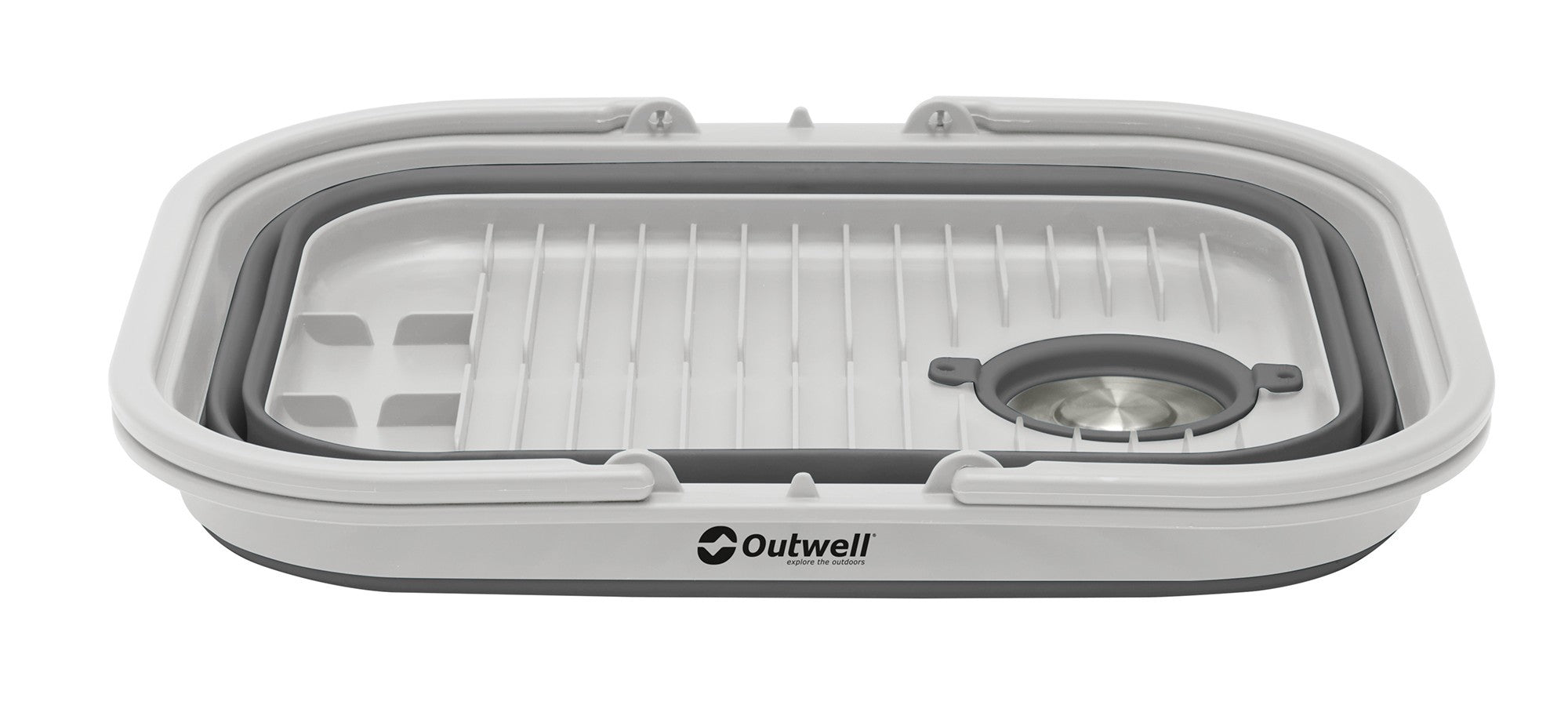 Λεκάνη Πλυσίματος Collaps Outwell με Χερούλι & Καπάκι Grey Mist | www.lightgear.gr