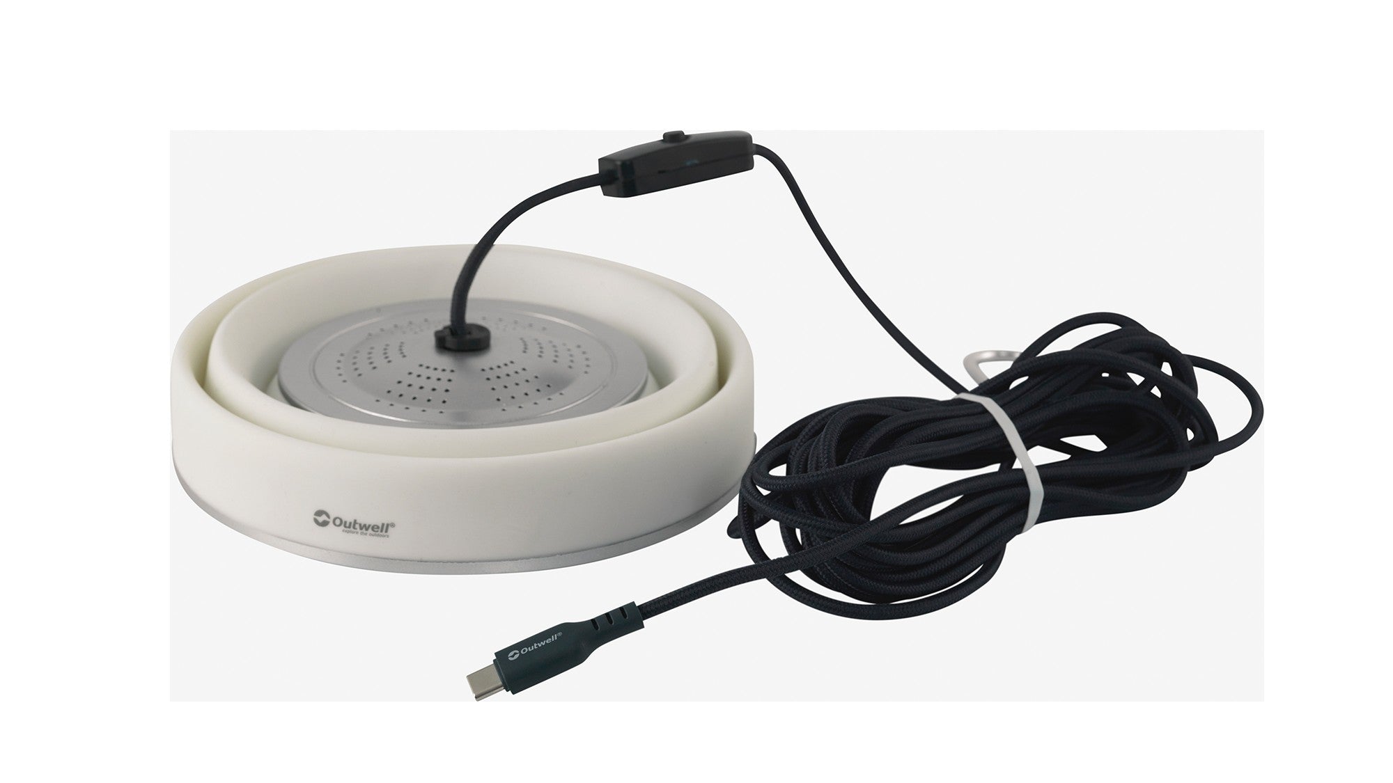Φωτιστικό Κρεμαστό Πτυσσόμενο Outwell Leonis Lux Cream White USB-C | www.lightgear.gr