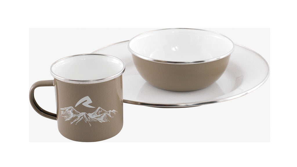 Σετ Πιάτο Κούπα Μπολ Robens Tongass Single Enamel | www.lightgear.gr