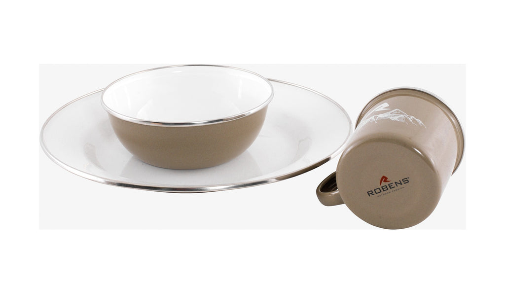 Σετ Πιάτο Κούπα Μπολ Robens Tongass Single Enamel | www.lightgear.gr