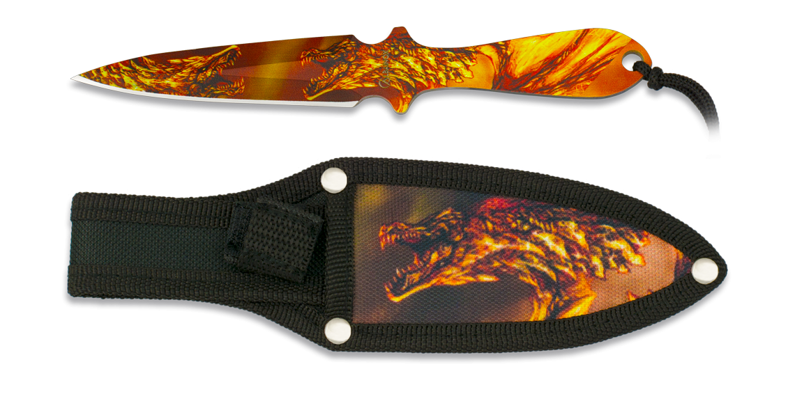 Μαχαίρι Albainox Σκοποβολής Thrower 3d Wolf 16.9 cm 32258 | www.lightgear.gr