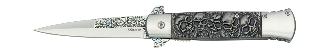Σουγιάς Albainox Skulls Pen Knife. Blade 9.4 cm 08283 | www.lightgear.gr