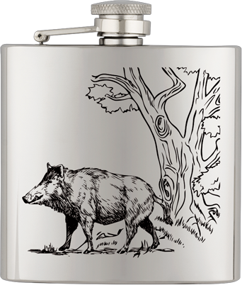 Υδροδοχείο - Φλασκί Barbaric Stainless Hip Flask. 6 Oz-Αγριογούρουνο 40122gr293 | www.lightgear.gr