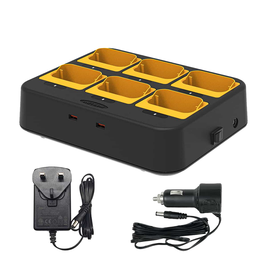 Βάση Φόρτισης Retevis 6x RB648P | www.lightgear.gr