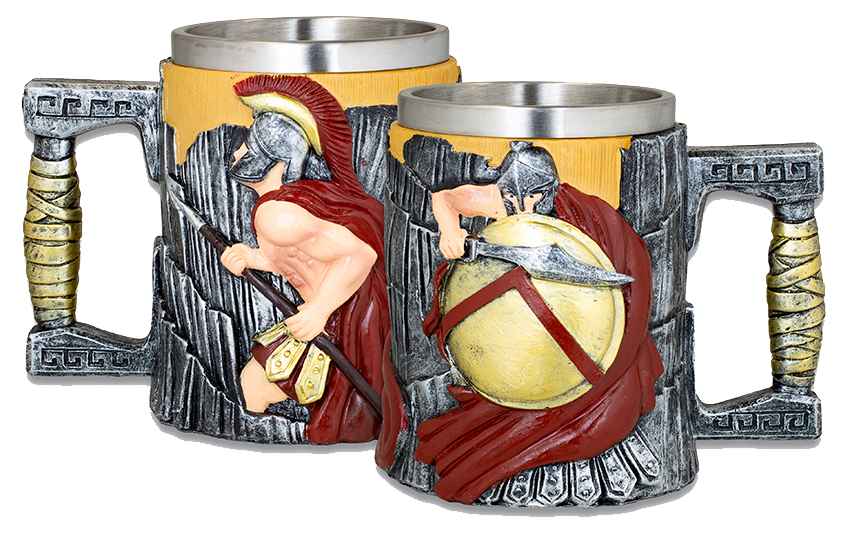 Ποτήρι Διακοσμητικό Tole10 Spartans Sword+shield 39760 | www.lightgear.gr