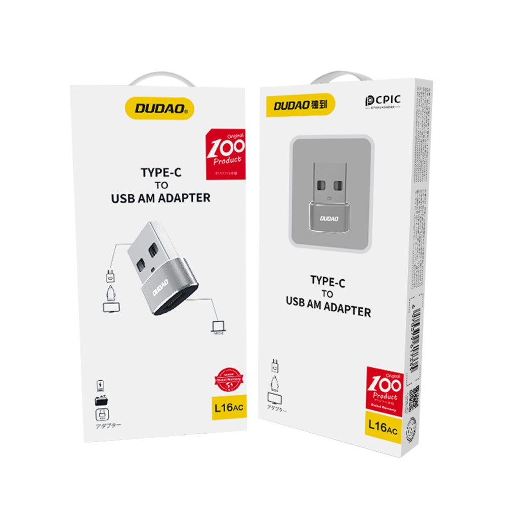 Αντάπτορας Dudao από USB Type-C σε USB Μαύρο L16AC | www.lightgear.gr