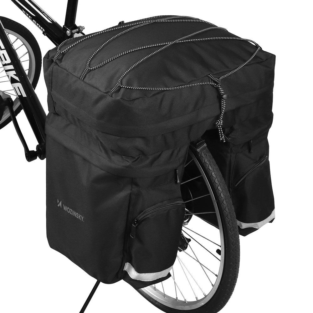 Τσάντα Ποδηλάτου Wozinsky 60L με Rain Cover Μαύρη WBB13BK | www.lightgear.gr