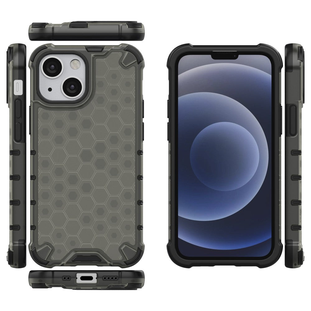 Θήκη Honeycomb Armor με TPU Bumper για iPhone 13 Mini Μαύρο | www.lightgear.gr