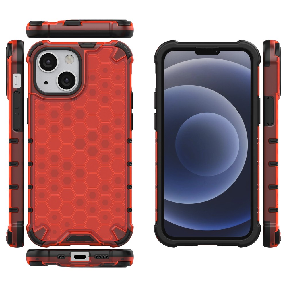 Θήκη Honeycomb Armor με TPU Bumper για iPhone 13 Mini Κόκκινο | www.lightgear.gr