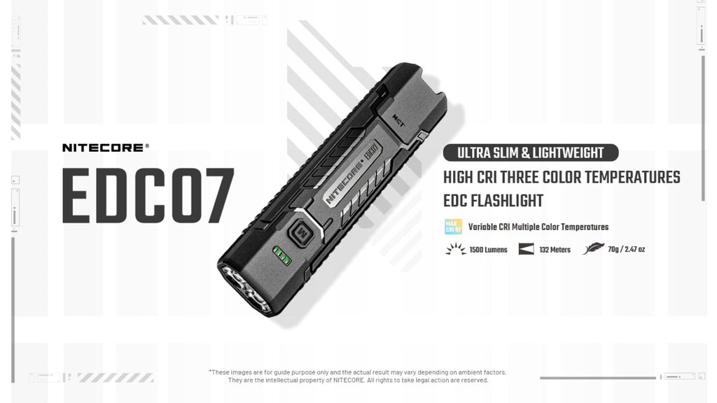 Φακός Led Nitecore EDC07 1500lumens | www.lightgear.gr