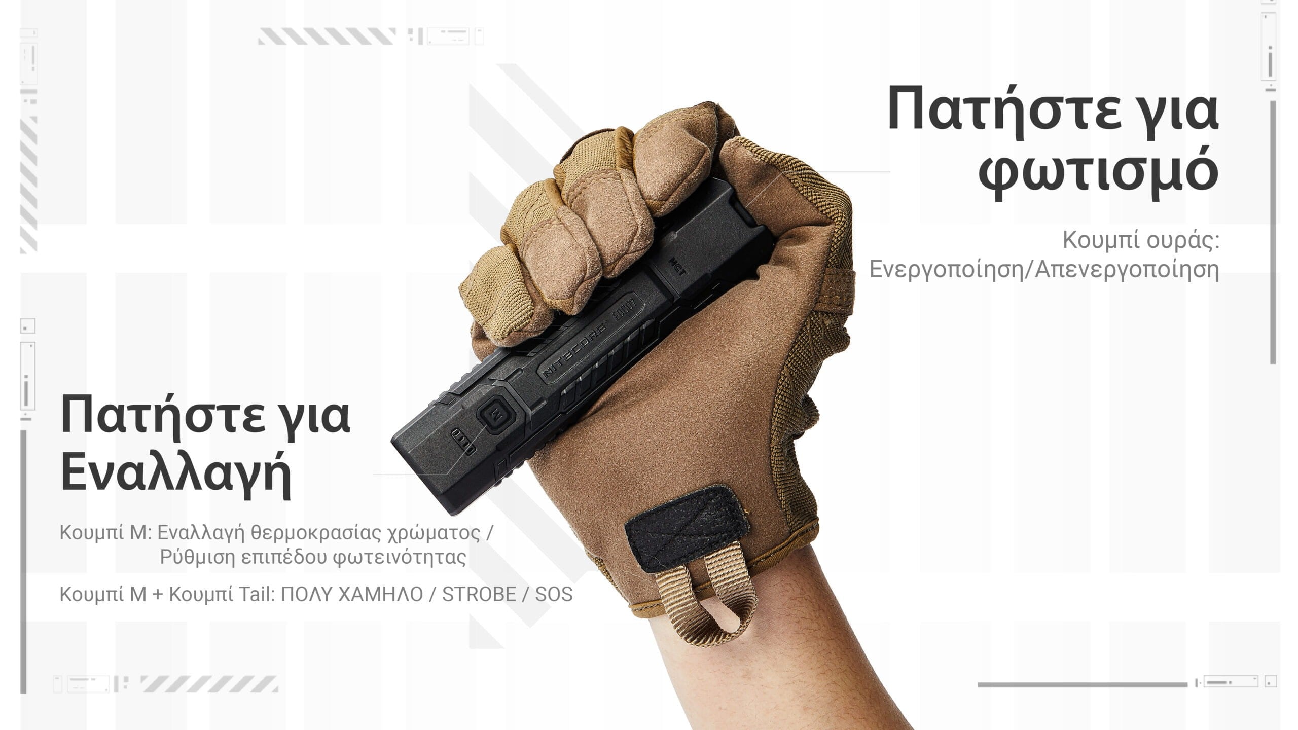 Φακός Led Nitecore EDC07 1500lumens | www.lightgear.gr