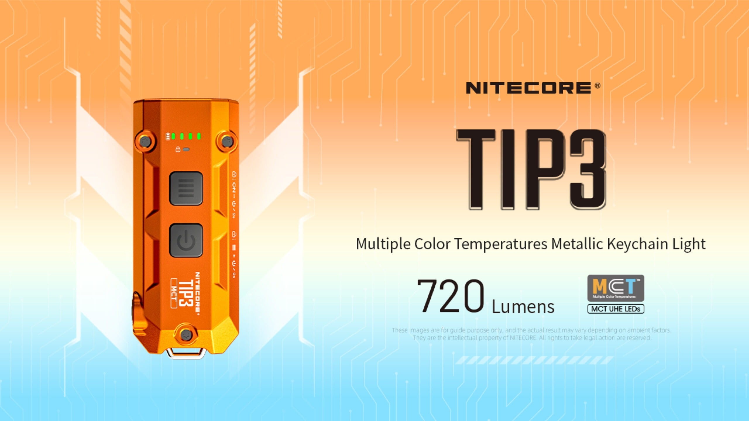 Φακός Επαναφορτιζόμενος Nitecore LED TIP3 | www.lightgear.gr