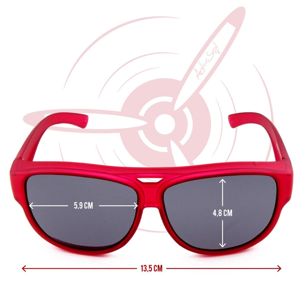 Γυαλιά Ηλίου Activesol Fitover-Sunglasses El Aviador Κόκκινο | www.lightgear.gr