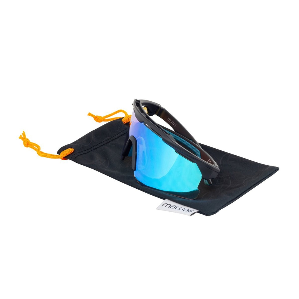 Γυαλιά Ηλίου Mawaii Sportstyle Lazer Mat Black-Blue 14cm | www.lightgear.gr
