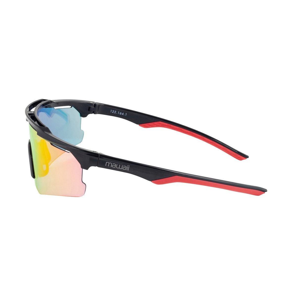 Γυαλιά Ηλίου Mawaii Sportstyle Lazer Mat Black-Red 14cm | www.lightgear.gr