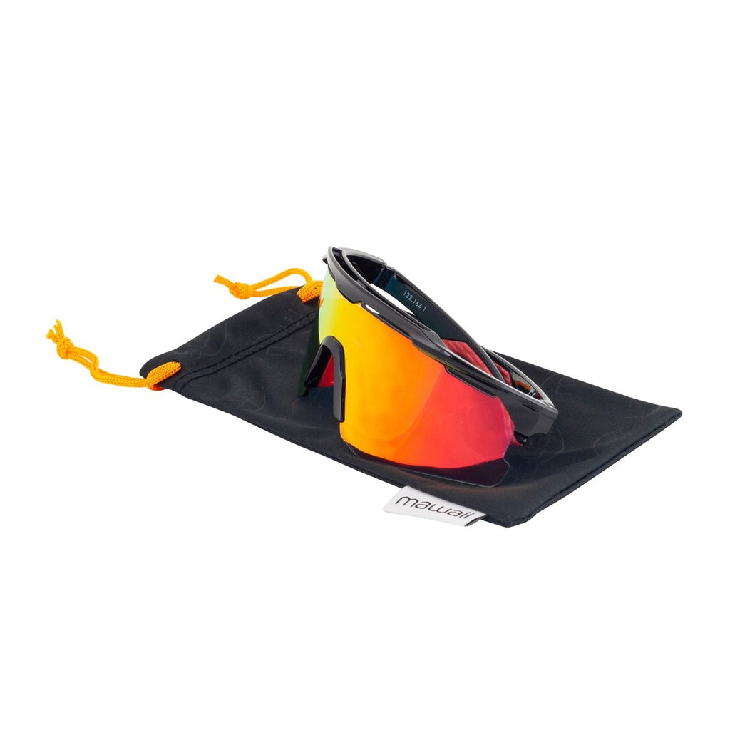 Γυαλιά Ηλίου Mawaii Sportstyle Lazer Mat Black-Red 14cm | www.lightgear.gr