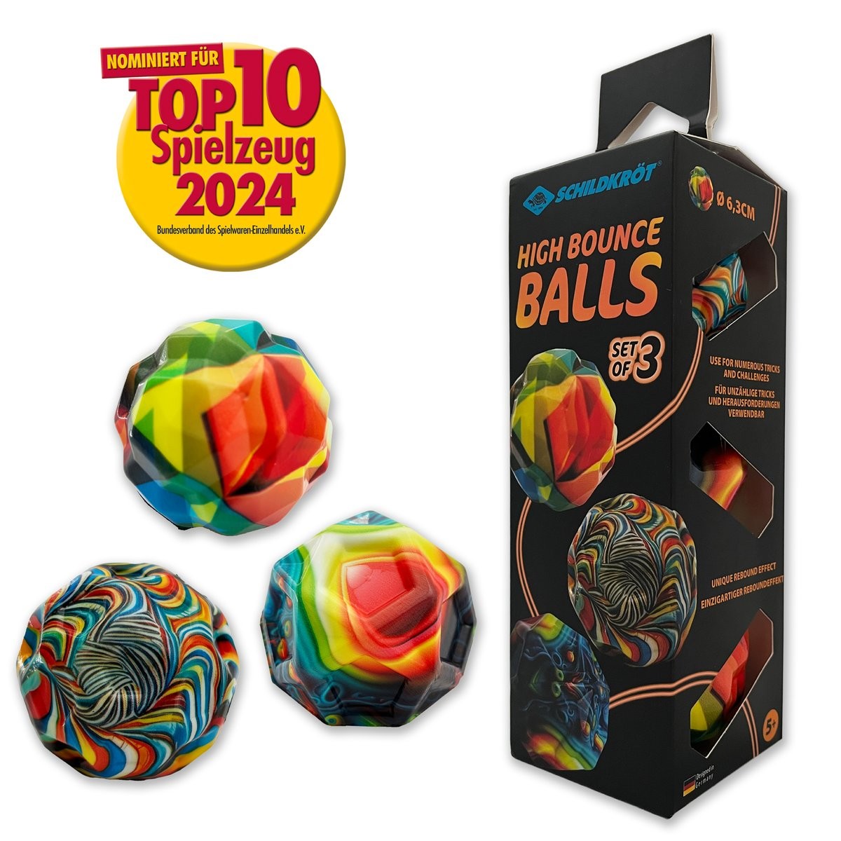 Παιχνίδι Schildkröt High Bounce Balls 3τεμ 6,3cm | www.lightgear.gr