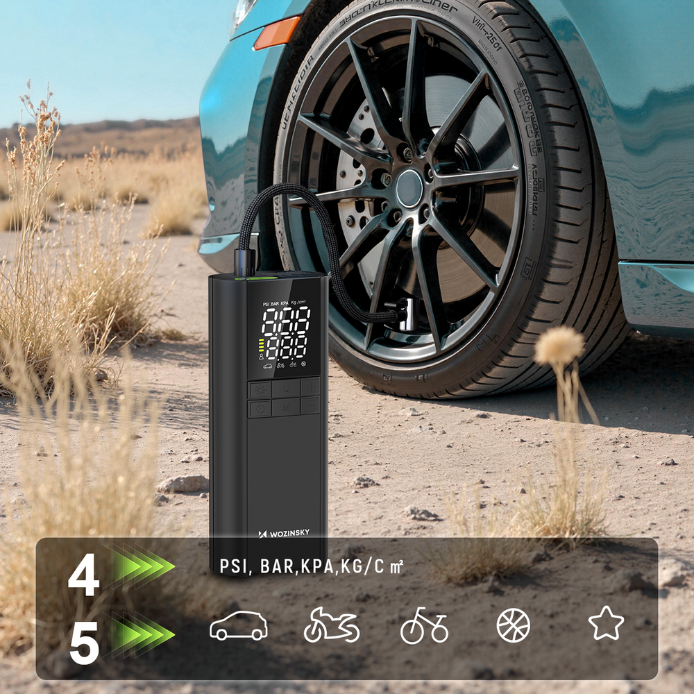 Ηλεκτρική Τρόμπα Wozinsky WPEP-8000 8000mAh Power Bank Φακός Black | www.lightgear.gr
