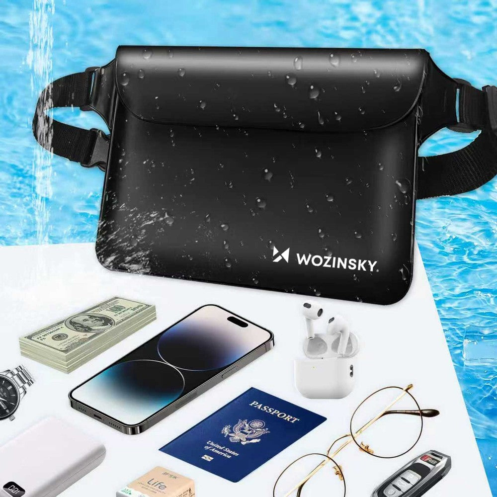 Τσαντάκι Μέσης Wozinsky WWS-01 Waterproof PVC Μαύρο | www.lightgear.gr