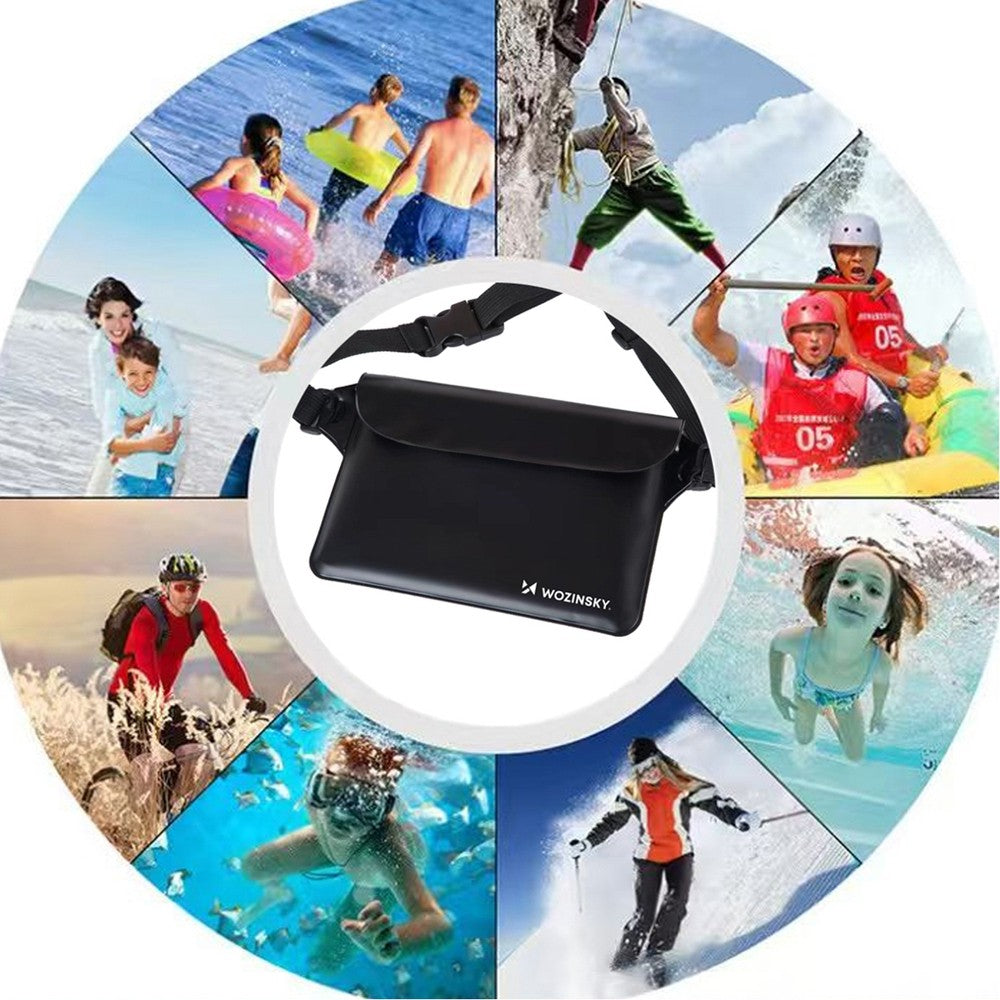 Τσαντάκι Μέσης Wozinsky WWS-01 Waterproof PVC Μαύρο | www.lightgear.gr