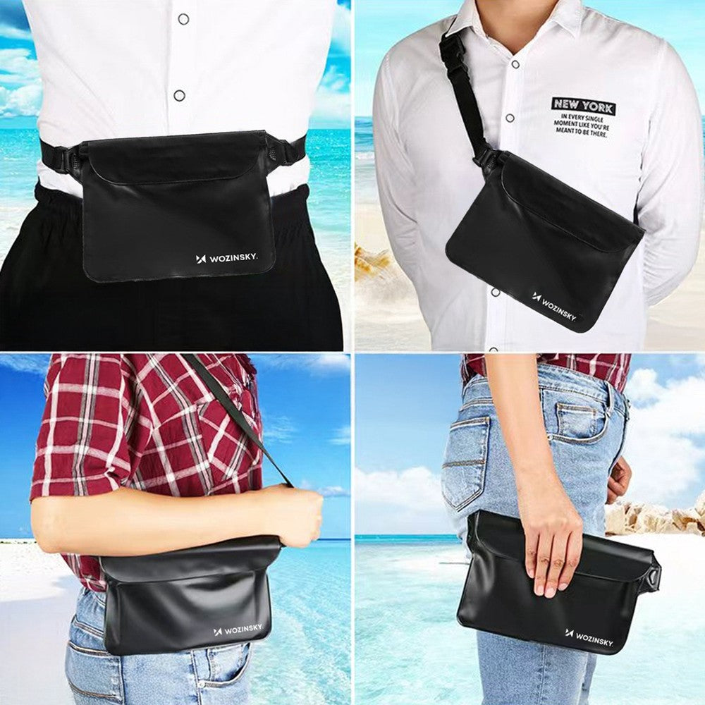 Τσαντάκι Μέσης Wozinsky WWS-01 Waterproof PVC Μαύρο | www.lightgear.gr