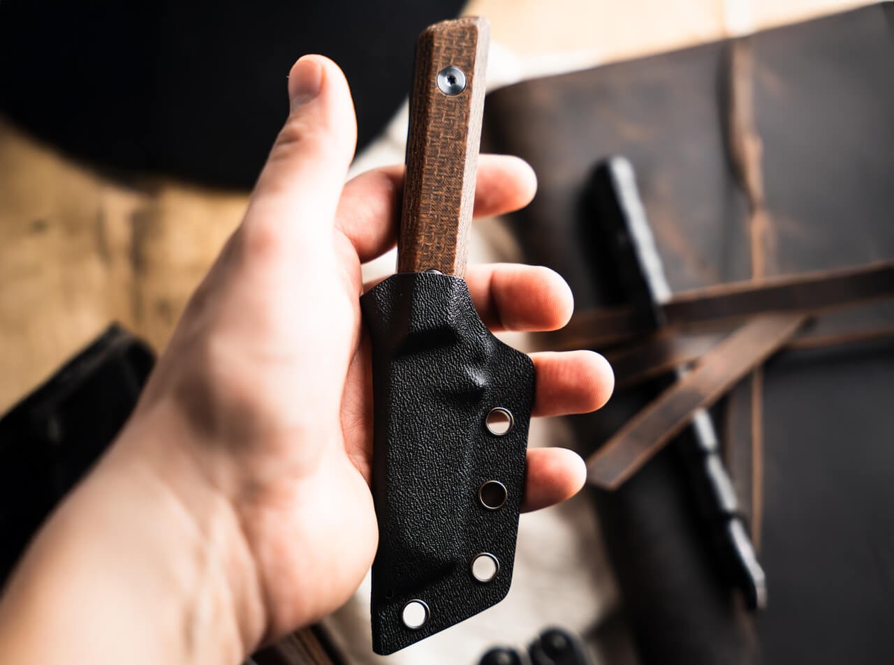 Μαχαίρι Boker Plus Thicker Clipper D2 Micarta Καφέ Μαύρη Λεπίδα 15.7cm | www.lightgear.gr