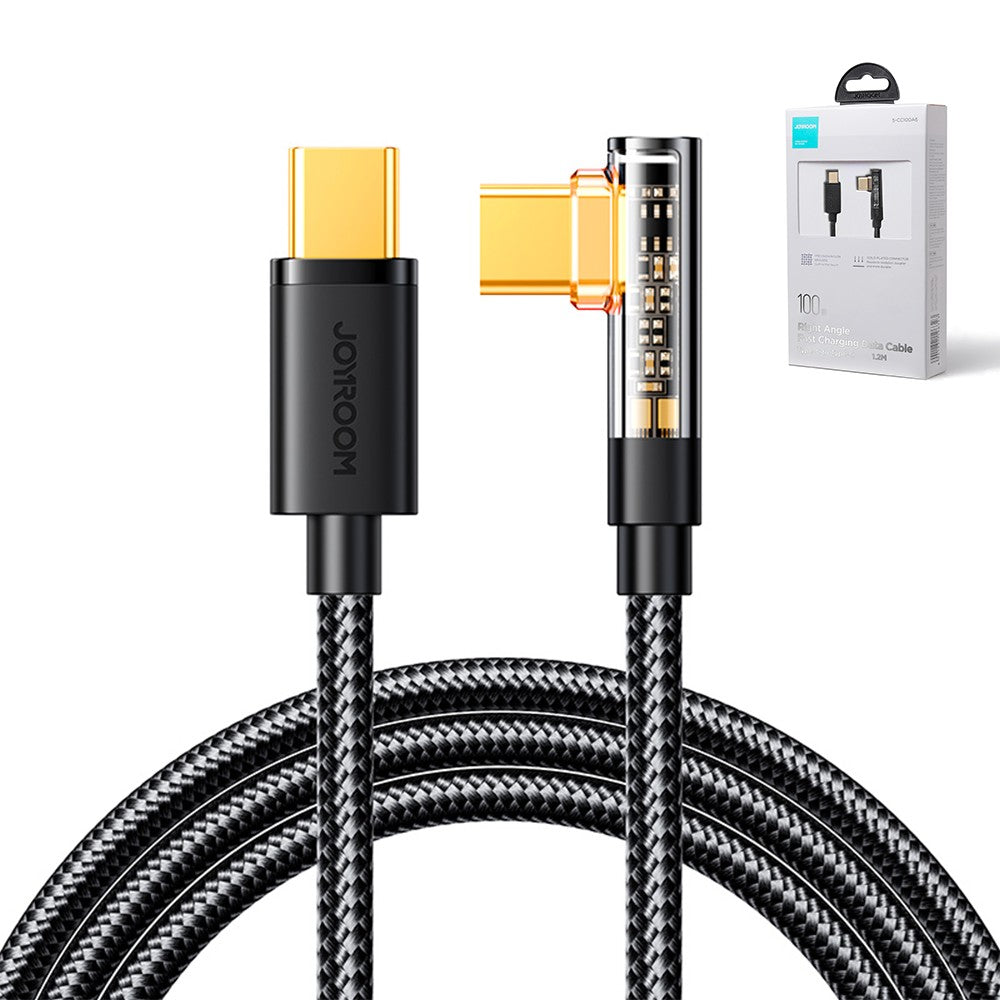 Καλώδιο Gaming Joyroom S-CC100A6 USB-C Angled/USB-C Straight 100W Μαύρο | www.lightgear.gr